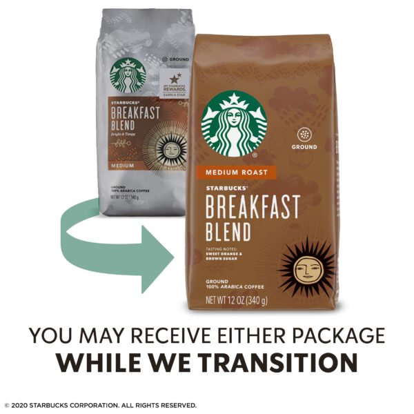 Starbucks Medium Roast Ground Coffee — Breakfast Blend — 100% Arabica — 1 bag (12 oz.) - Image 2