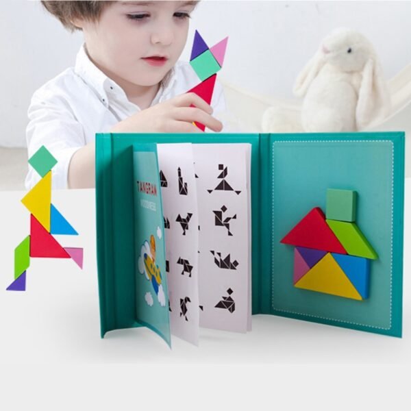 Magnetic 3D  Puzzle Jigsaw Tangram Game Montessori Learning Educational Drawing Board Games Toy Gift for Children Brain Tease - Image 16