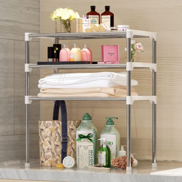 2-Tier/3-Tier Microwave Shelf Rack Kitchen Shelf Spice Organizer Kitchen Storage Rack Bathroom Organizer Shelf Book Shoes Shelve - Image 4