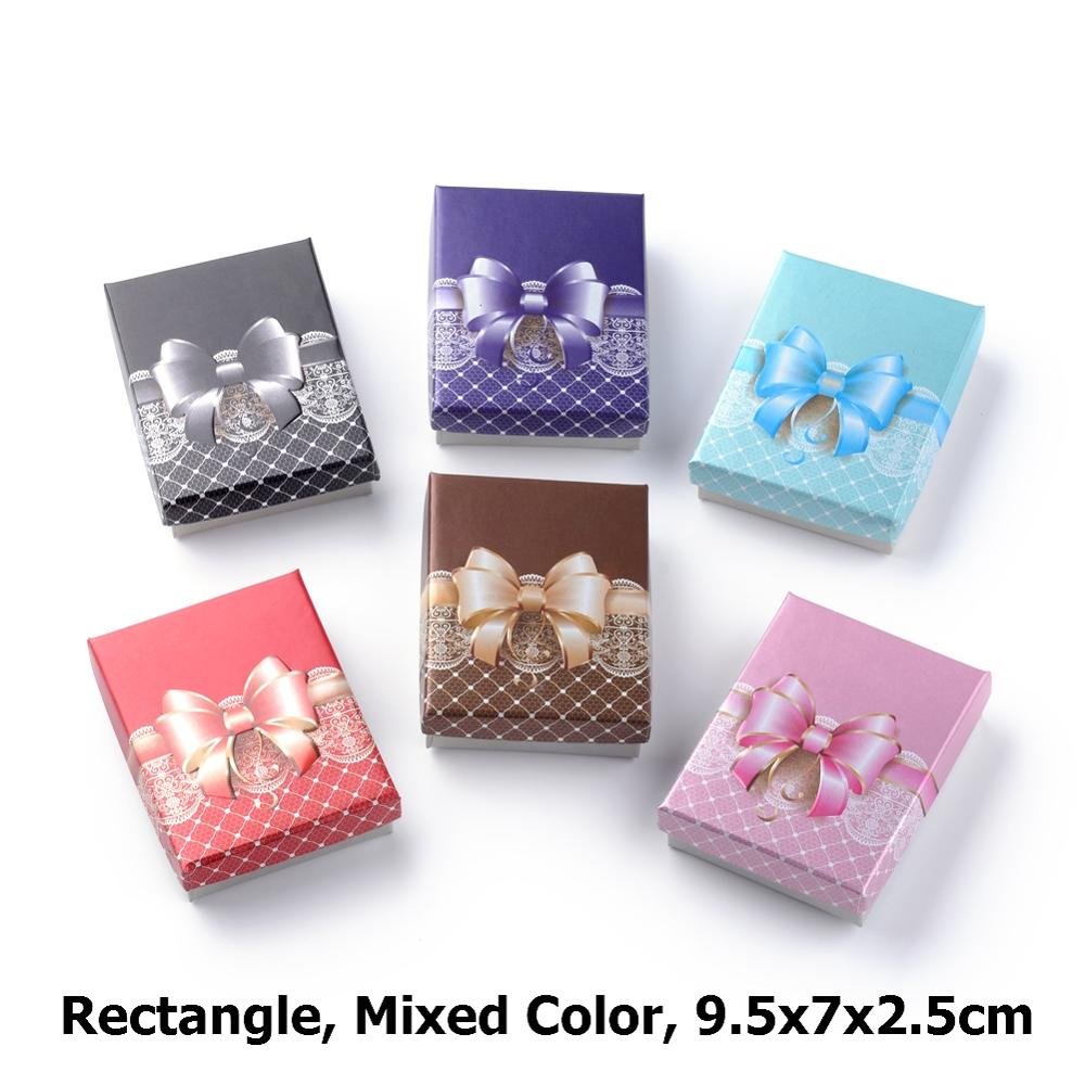 12pcs Cardboard Jewelry Set Gift Box Ring Necklace Bracelets Earring Gift Packaging Boxes With Sponge Inside Rectangle - Image 37