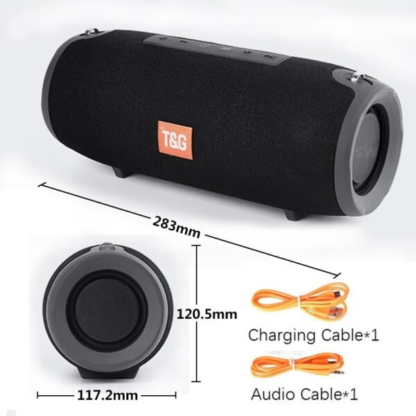 40W TG118 Bluetooth speaker outdoor wireless Column Subwoofer Music Center BoomBox portable 3D stereo 3600mAh battery FM/TF/AUX - Image 4