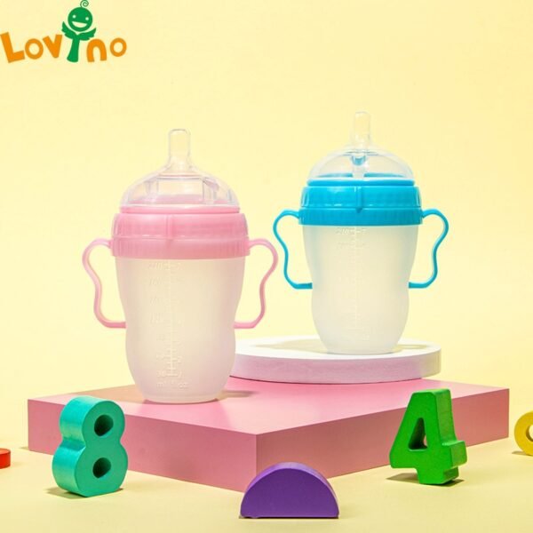 Silicone Baby Bottle Baby Milk Silicone Feeding Bottle Kids Drink Water Bottle Children Bottle