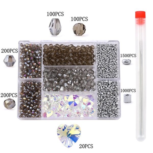 Wholesale mixed shape beads set Crystal beads Faceted Austria beads charm Glass Beads Loose Spacer Beads for Jewelry making DIY - Image 9