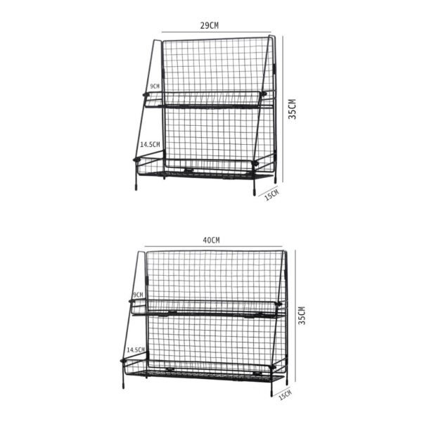 Iron Storage Shelf rack for Kitchen storage rack bathroom organizer Double Layer Assembly Cosmetic bathroom Shelf Storage basket - Image 6