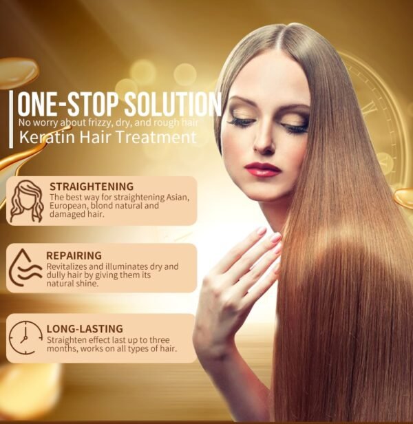 PURC 12% formalin keratin hair treatment and purifying shampoo hair care products set Brazilian keratin free shipping - Image 3