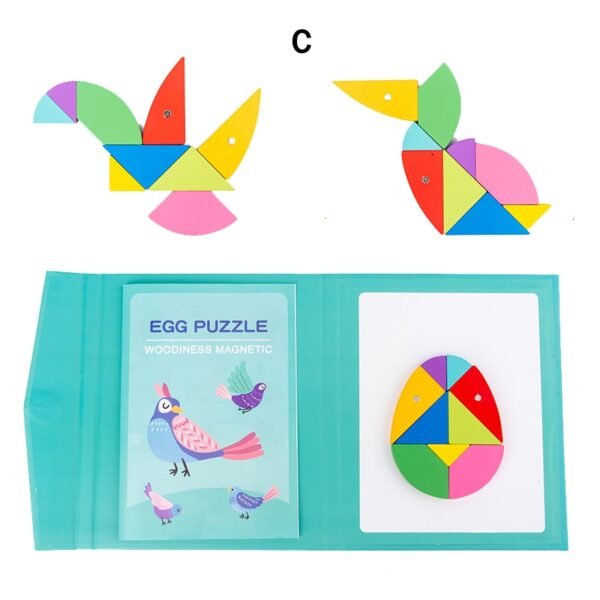 Magnetic 3D  Puzzle Jigsaw Tangram Game Montessori Learning Educational Drawing Board Games Toy Gift for Children Brain Tease - Image 11