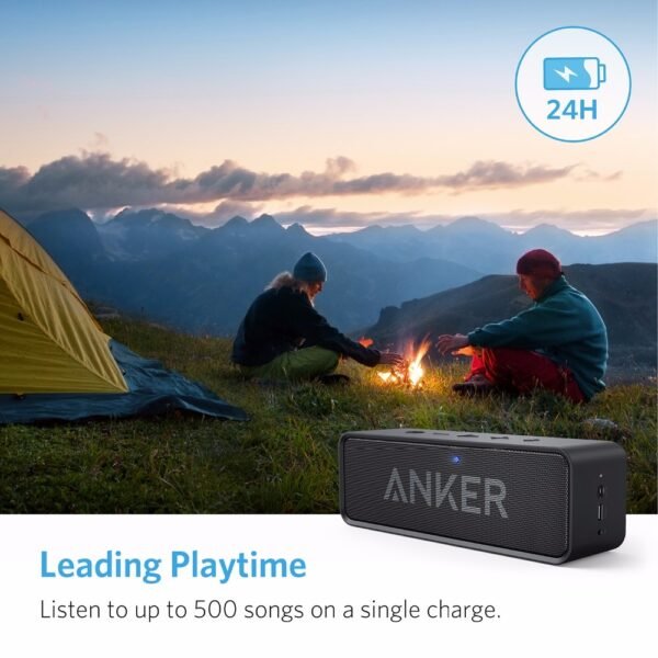 Anker Soundcore Portable Wireless Bluetooth Speaker with Dual-Driver Rich Bass 24h Playtime 66 ft Bluetooth Range & Built-in Mic - Image 4