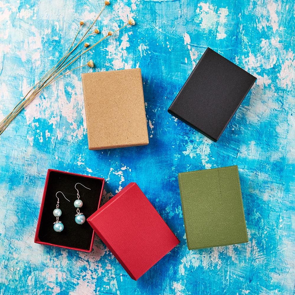 12pcs Cardboard Jewelry Set Gift Box Ring Necklace Bracelets Earring Gift Packaging Boxes With Sponge Inside Rectangle - Image 6