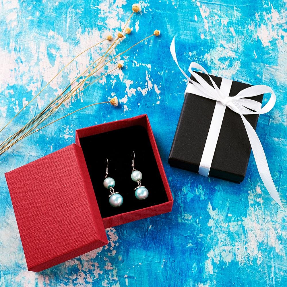 12pcs Cardboard Jewelry Set Gift Box Ring Necklace Bracelets Earring Gift Packaging Boxes With Sponge Inside Rectangle - Image 5