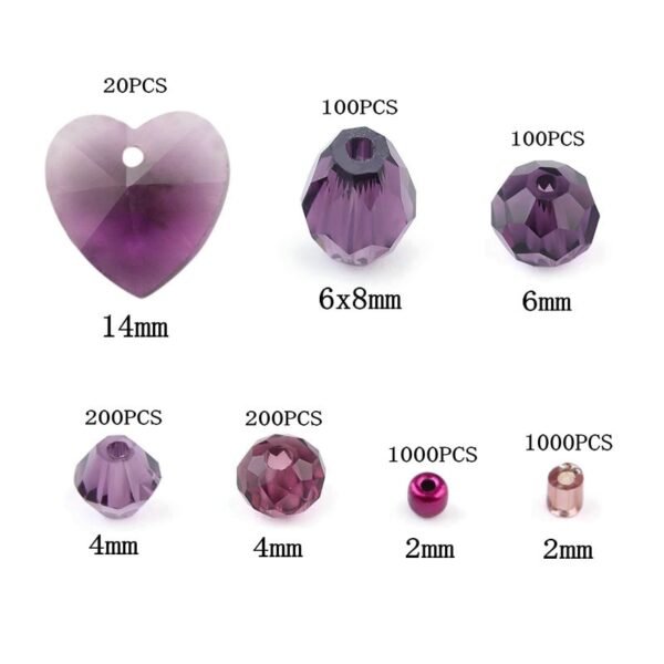 Wholesale mixed shape beads set Crystal beads Faceted Austria beads charm Glass Beads Loose Spacer Beads for Jewelry making DIY - Image 4