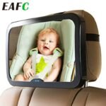 Adjustable Wide Car Rear Seat View Mirror Baby/Child Seat Car Safety Mirror Monitor Headrest High Quality Car Interior Styling (black)