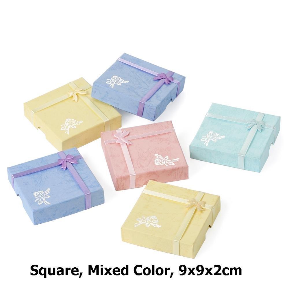 12pcs Cardboard Jewelry Set Gift Box Ring Necklace Bracelets Earring Gift Packaging Boxes With Sponge Inside Rectangle - Image 26