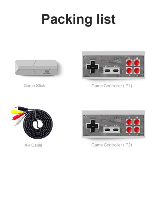 DATA FROG Wireless Handheld Game Player Build In 620 Classic 8 Bit Games Support TV OutPut Game Console With Dual Gamepad - Image 5