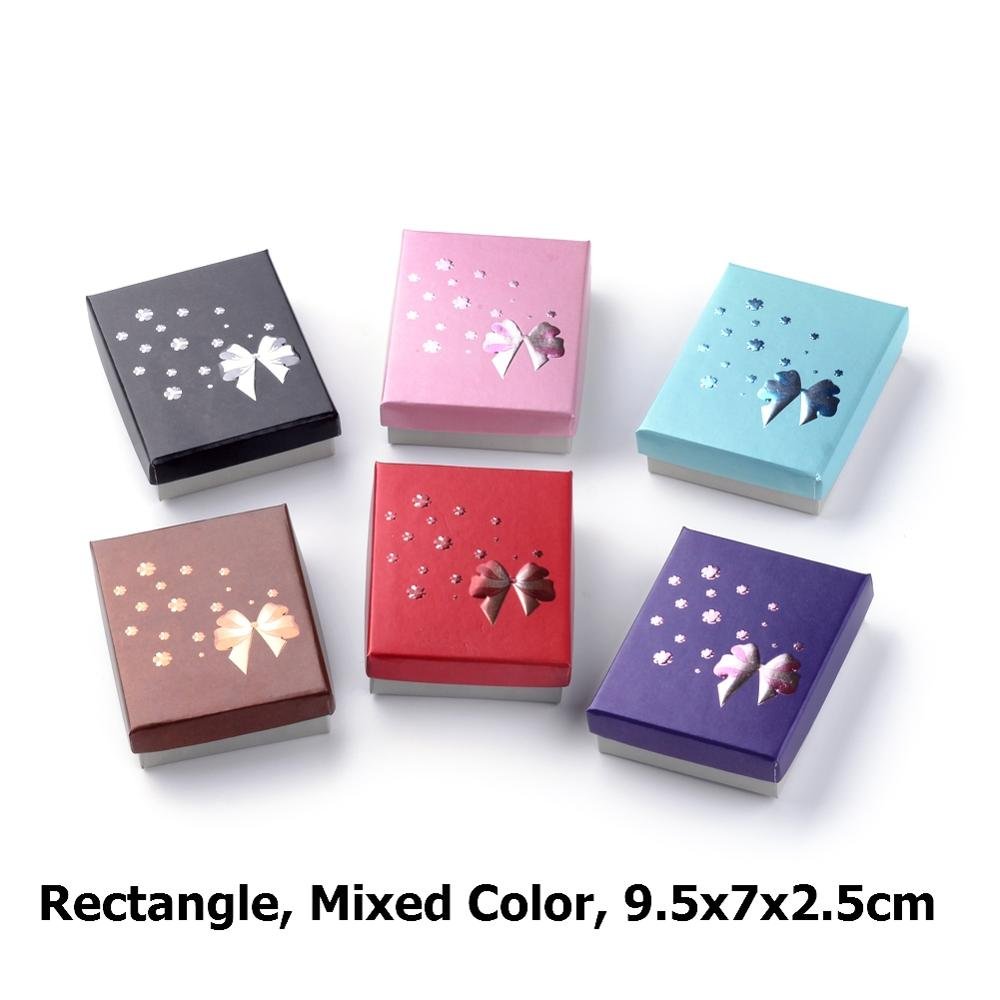 12pcs Cardboard Jewelry Set Gift Box Ring Necklace Bracelets Earring Gift Packaging Boxes With Sponge Inside Rectangle - Image 32