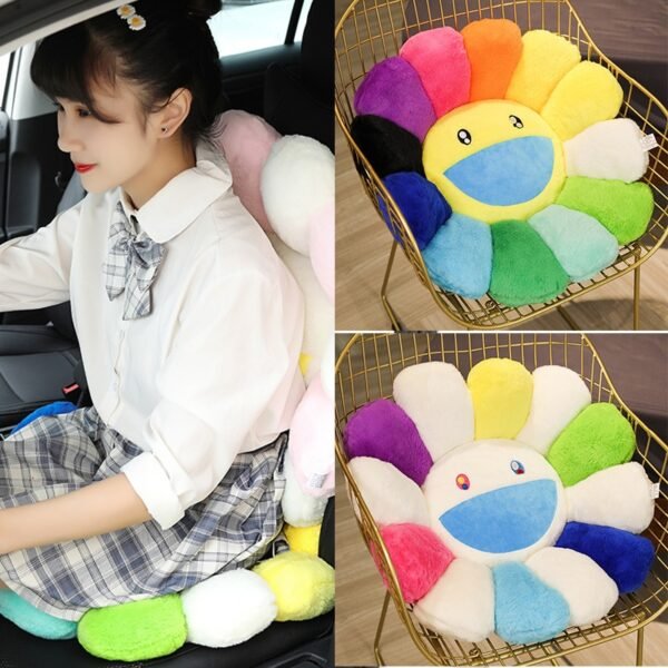 1pc super big Plush Sun Flowers Pillow Soft Toy Stuffed Toy Plush Mats Meditation Cushion Floor Cushions for Kids - Image 6