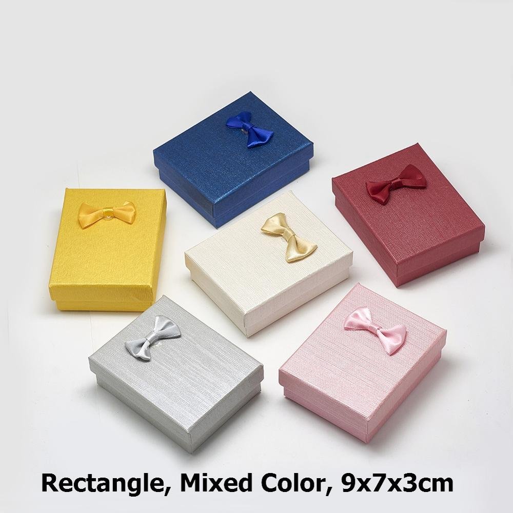 12pcs Cardboard Jewelry Set Gift Box Ring Necklace Bracelets Earring Gift Packaging Boxes With Sponge Inside Rectangle - Image 7
