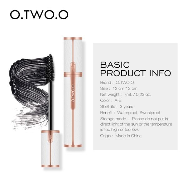 O.TWO.O Mascara Waterproof 4D Silk Fiber Curling Volume Lashes Thick Lengthening  Nourish Eyelash Extension High Quality Makeup - Image 4